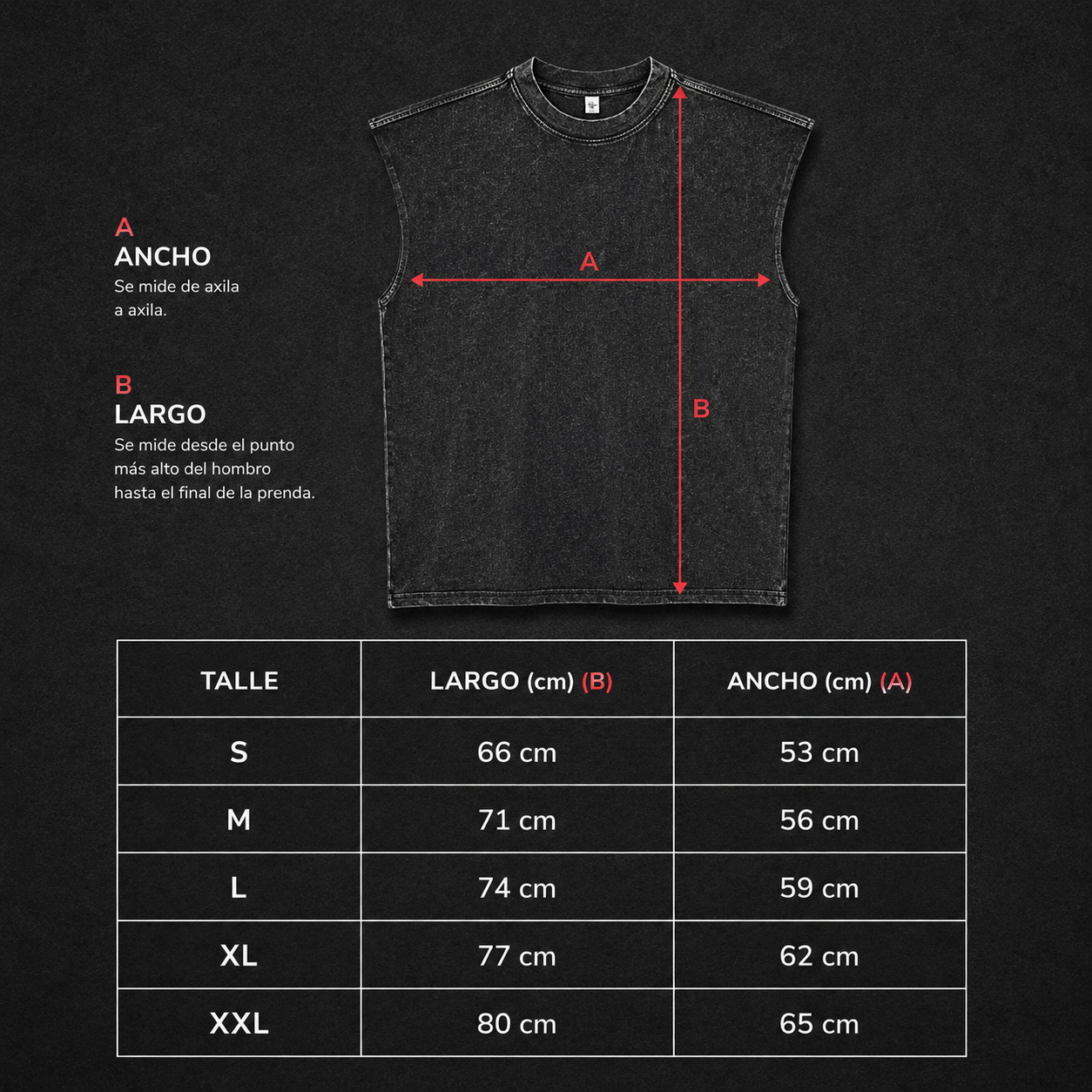 MUSCULOSA BECOME GRIS STONE WASH UNISEX BORDADA