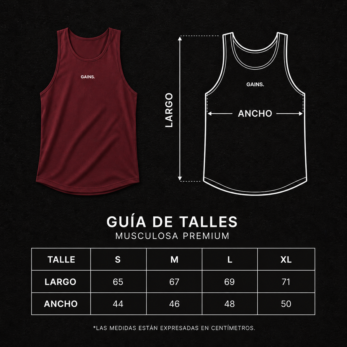 MUSCULOSA al cuerpo PREMIUM