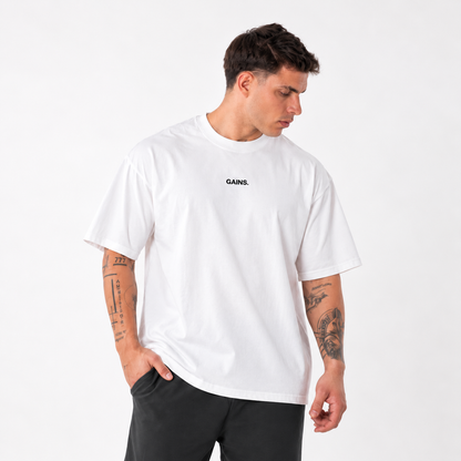 REMERA OVER BORDADA BLANCO UNISEX