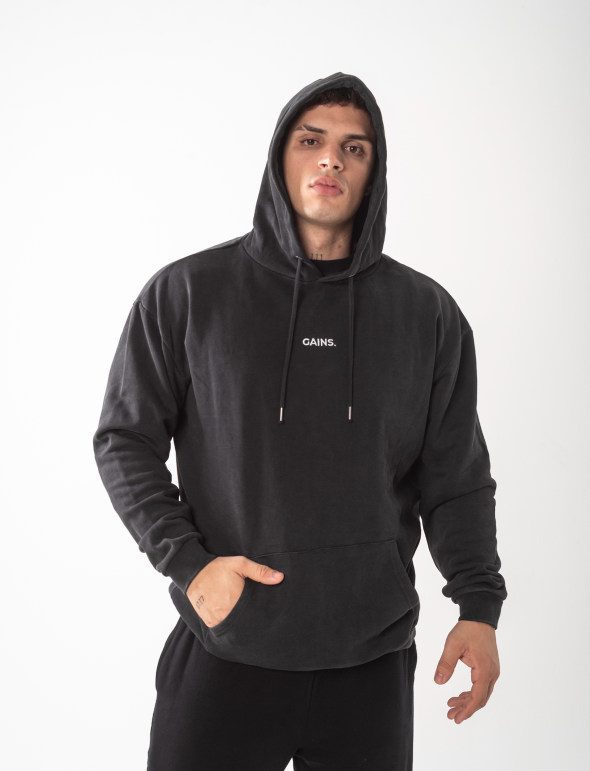 CANGURO STONE WASH STAY PRESENT UNISEX BORDADO