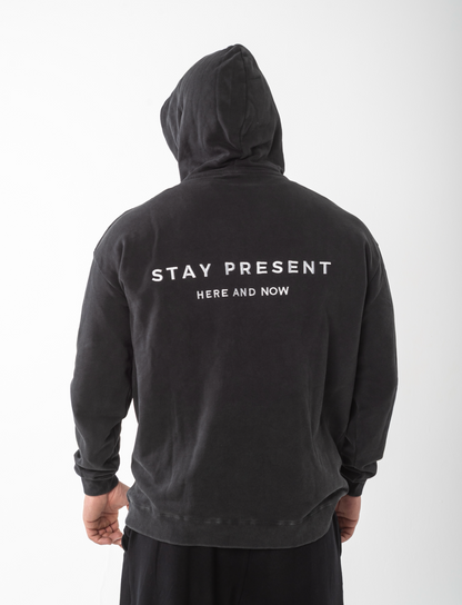 CANGURO STONE WASH STAY PRESENT UNISEX BORDADO