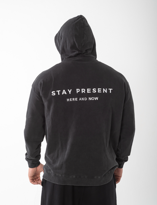 CANGURO STONE WASH STAY PRESENT UNISEX BORDADO