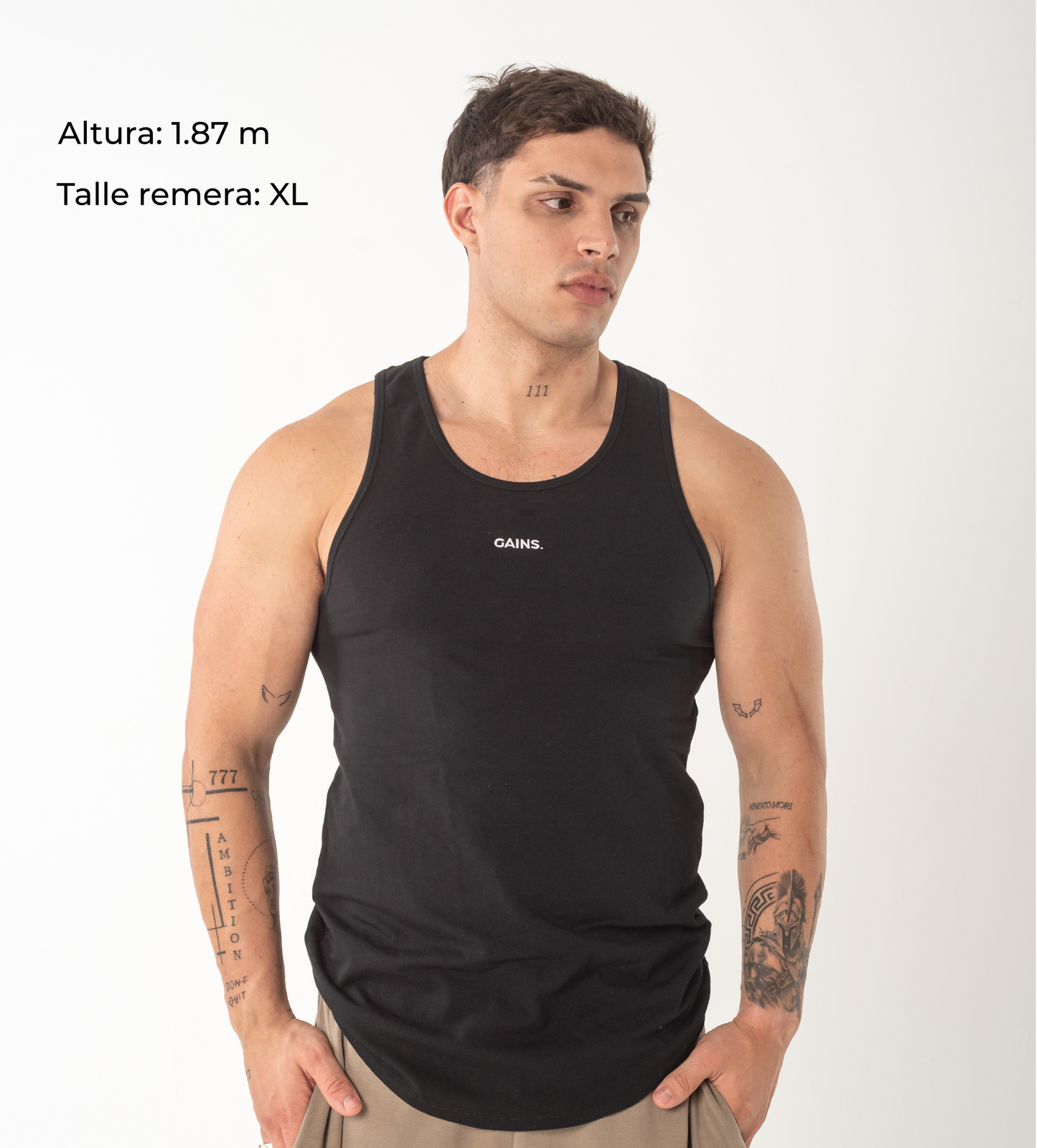 MUSCULOSA BORDADA GAINS.