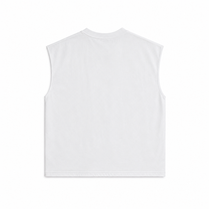 MUSCULOSA OBSESSION BLANCA UNISEX BORDADA