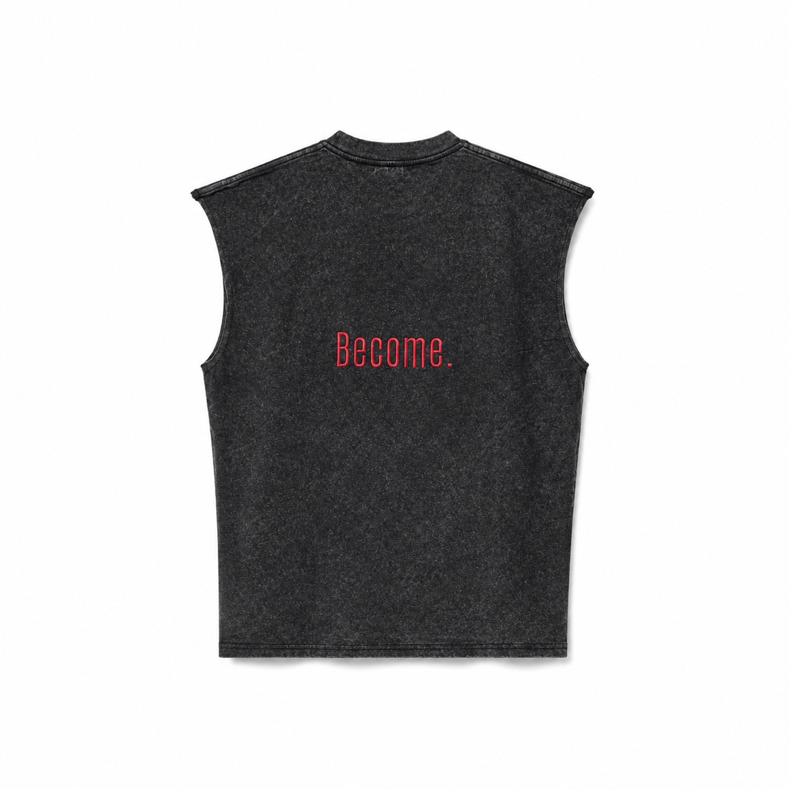 MUSCULOSA BECOME NEGRA STONE WASH UNISEX BORDADA