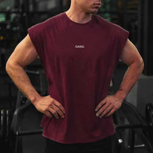 MUSCULOSA OVERSIZE UNISEX BORDÓ
