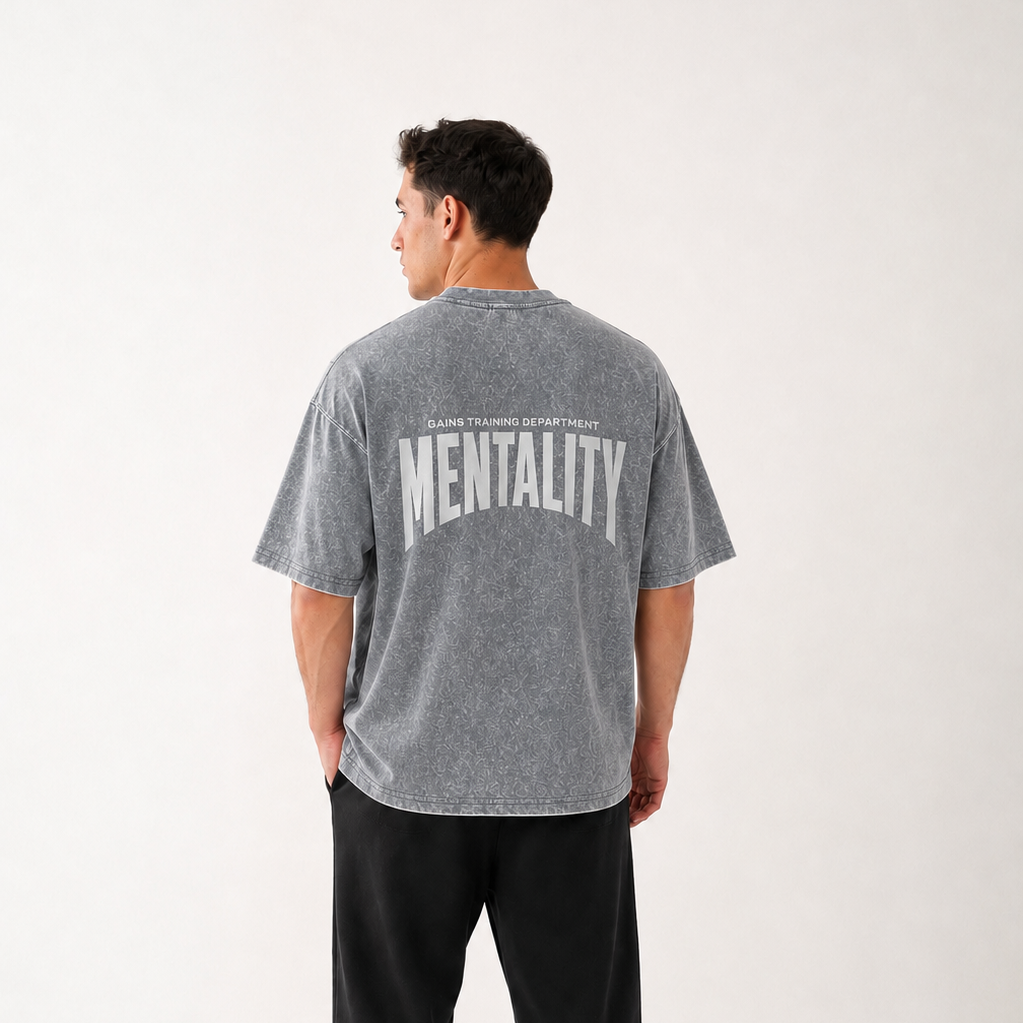 REMERA EXCLUSIVA MENTALITY STONE WASH OVER