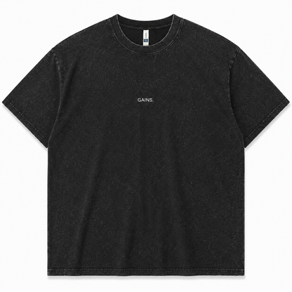 REMERA EXCLUSIVA GAINS CLUB STONE WASH OVER