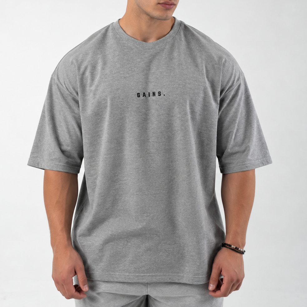 REMERA OVERSIZE BORDADA MENTALITY GRIS