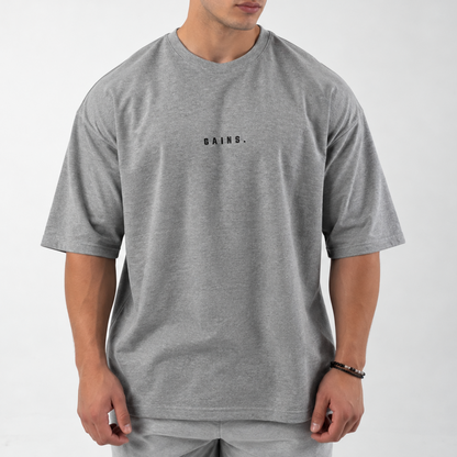 REMERA OVERSIZE BORDADA MENTALITY GRIS