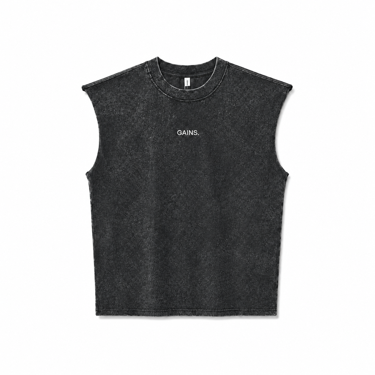 MUSCULOSA OVER STONE WASH NEGRO UNISEX