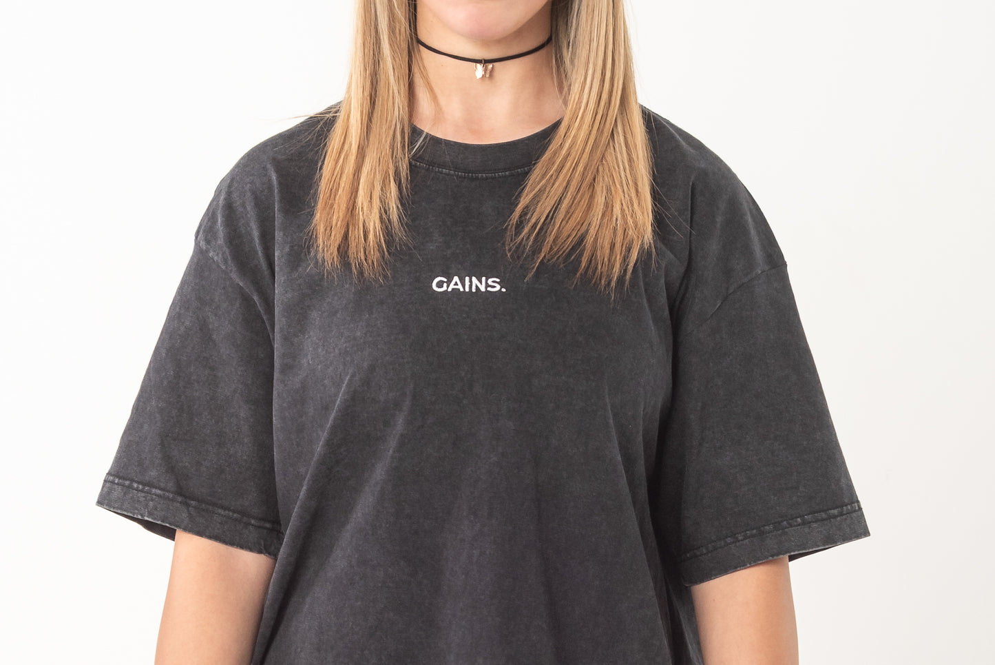 REMERA STONE WASH NEGRO UNISEX