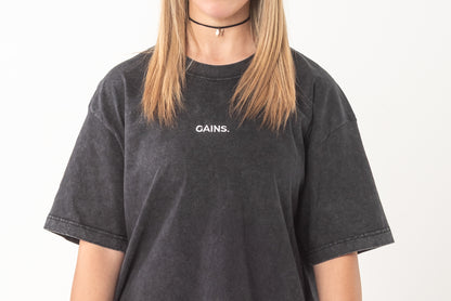 REMERA STONE WASH NEGRO UNISEX